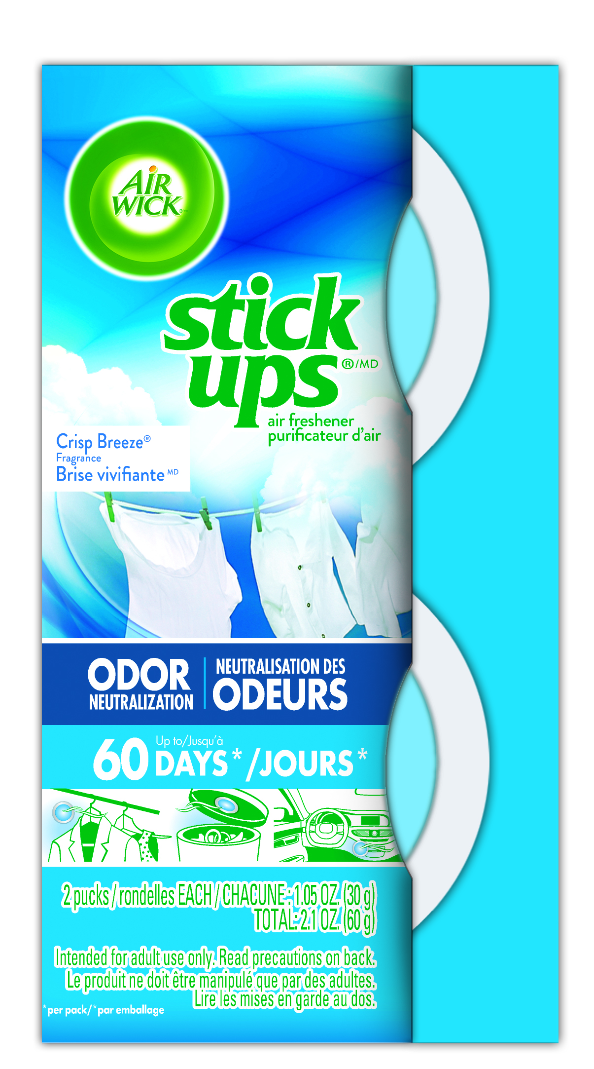 AIR WICK STICK UPS Air Freshener  Crisp Breeze Discontinued